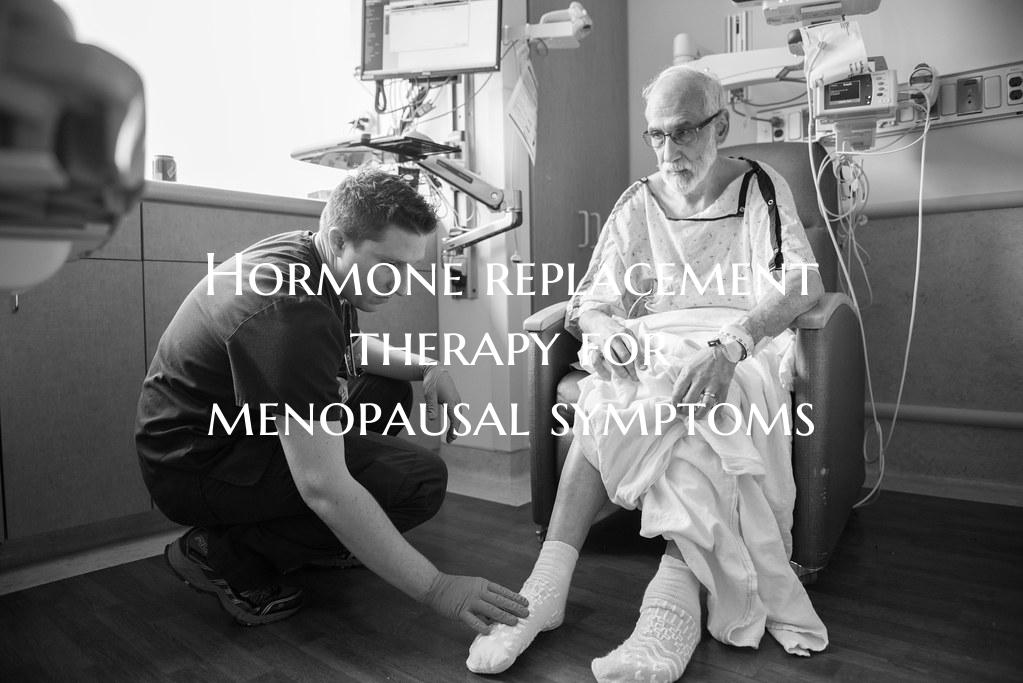Hormone replacement therapy for menopausal symptom...